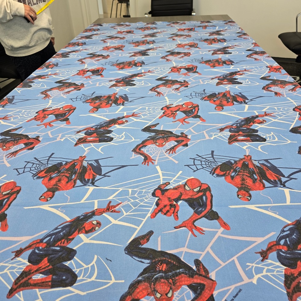 Vintage 2002 Marvel Spider-Man Twin Flat Sheet Dan River Blue Movie Promo USA